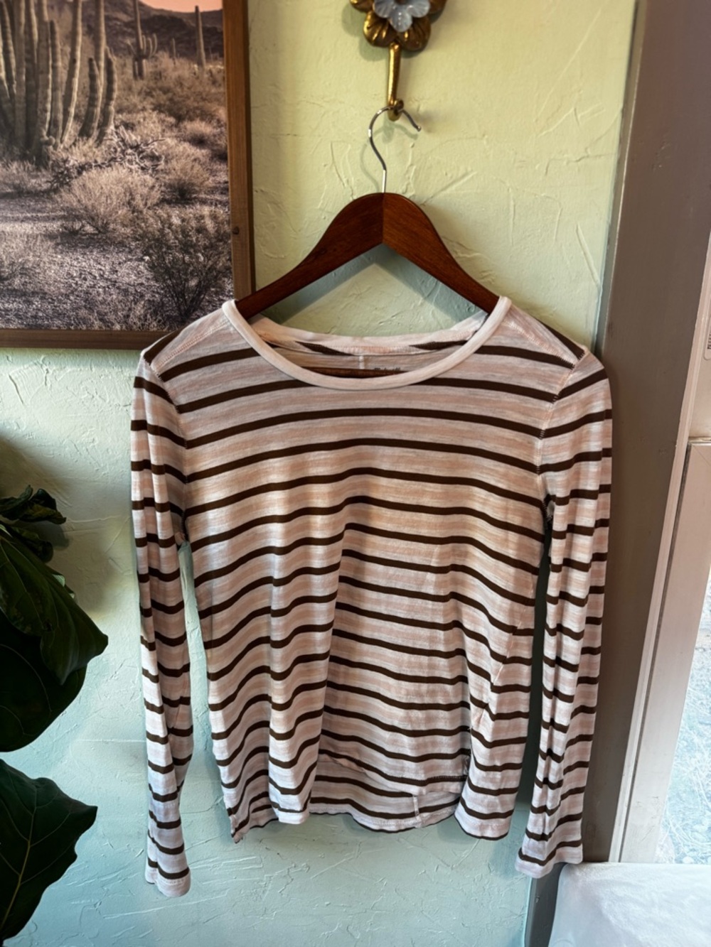 Madewell long-sleeve striped t-shirt, large